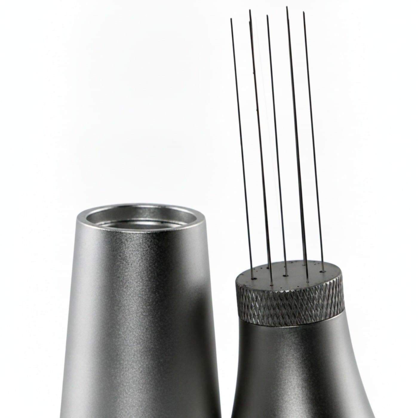 Detalle de las agujas y el grip del distribuidor WDT Volveme